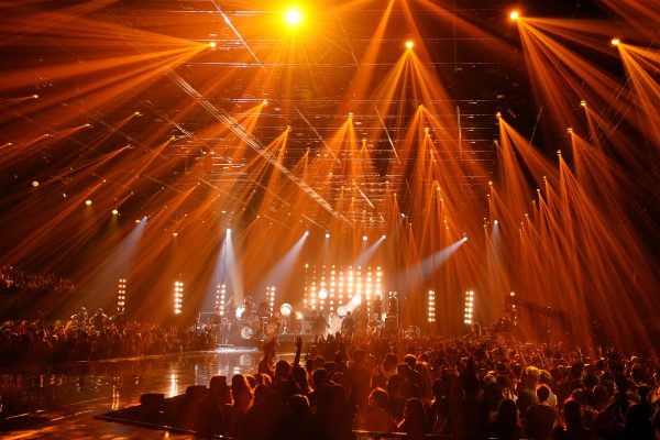 SEVILLE, SPAIN - NOVEMBER 03: Liam Gallagher performs on stage during the MTV EMAs 2019 at FIBES Conference and Exhibition Centre on November 03, 2019 in Seville, Spain. (Photo by Jeff Spicer/Getty Images for MTV)
